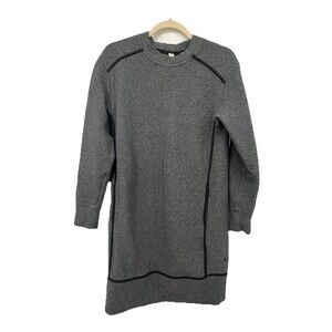 Lululemon On Repeat Dress Size 6 Long Sleeve Heathered Grey Athleisure Cozy
